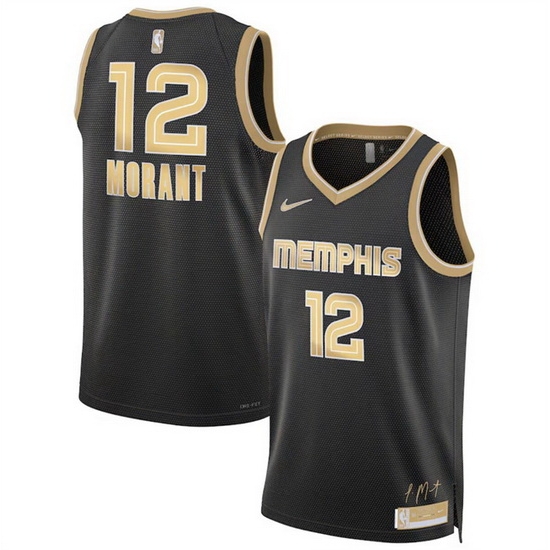 Men Memphis Grizzlies 12 Ja Morant Black 2024 Select Series Stitched Jersey Men Memphis Grizzlies 12 Ja Morant Black 2024 Select Series Stitched Jersey