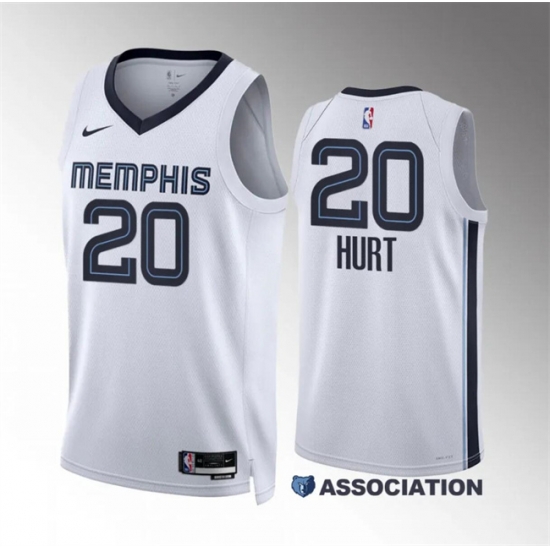 Men Memphis Grizzlies 20 Matthew Hurt White Association Edition Stitched Jersey Men Memphis Grizzlies 20 Matthew Hurt White Association Edition Stitched Jersey