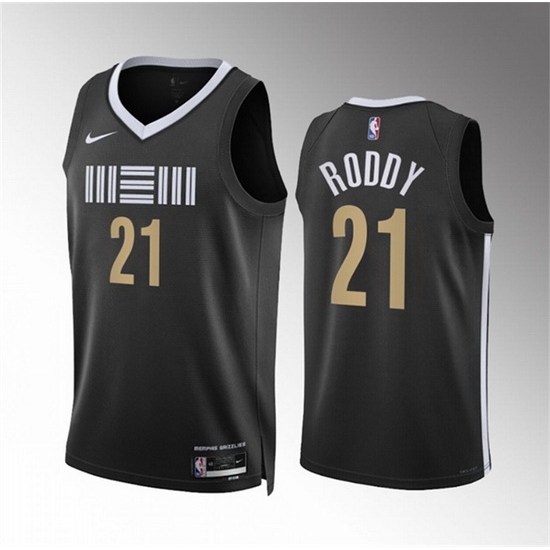 Men Memphis Grizzlies 21 David Roddy Black 2023 24 City Edition Stitched Basketball Jersey Men Memphis Grizzlies 21 David Roddy Black 2023 24 City Edition Stitched Basketball Jersey