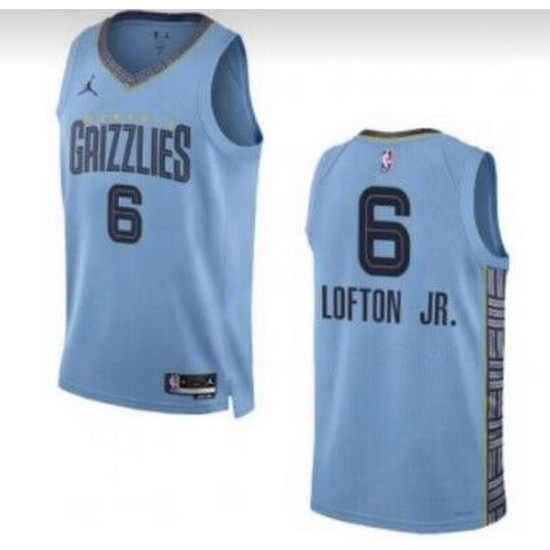 Men Memphis Grizzlies 6 Lofton jr Light Blue jerseys Men Memphis Grizzlies 6 Lofton jr Light Blue jerseys