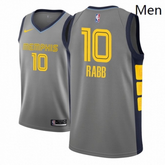 Men NBA 2018 19 Memphis Grizzlies 10 Ivan Rabb City Edition Gray Jersey Men NBA 2018 19 Memphis Grizzlies 10 Ivan Rabb City Edition Gray Jersey