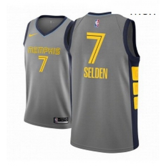 Men NBA 2018 19 Memphis Grizzlies 7 Wayne Selden City Edition Gray Jersey Men NBA 2018 19 Memphis Grizzlies 7 Wayne Selden City Edition Gray Jersey