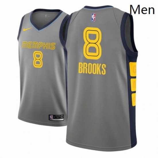 Men NBA 2018 19 Memphis Grizzlies 8 MarShon Brooks City Edition Gray Jersey Men NBA 2018 19 Memphis Grizzlies 8 MarShon Brooks City Edition Gray Jersey
