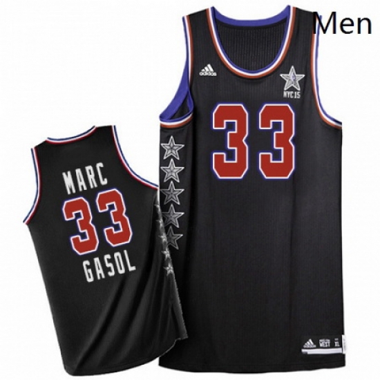 Mens Adidas Memphis Grizzlies 33 Marc Gasol Authentic Black 2015 All Star NBA Jersey Mens Adidas Memphis Grizzlies 33 Marc Gasol Authentic Black 2015 All Star NBA Jersey
