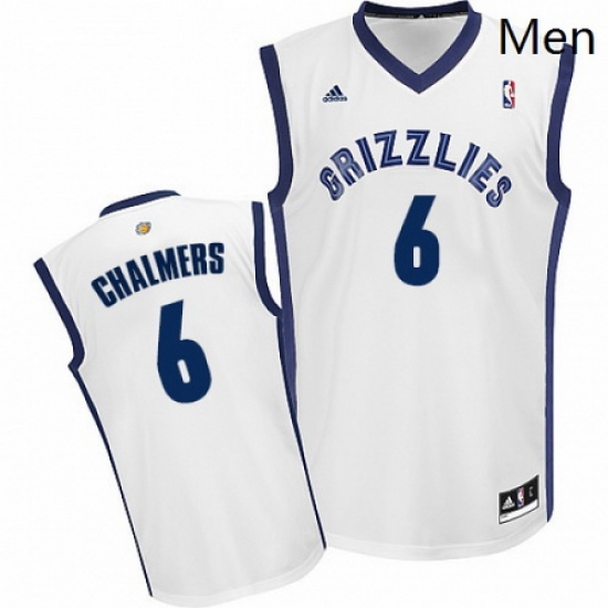 Mens Adidas Memphis Grizzlies 6 Mario Chalmers Swingman White Home NBA Jersey Mens Adidas Memphis Grizzlies 6 Mario Chalmers Swingman White Home NBA Jersey