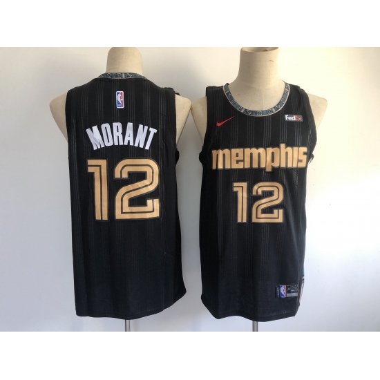 Men's Memphis Grizzlies #12 Ja Morant Nike Black City Player Jersey Men's Memphis Grizzlies #12 Ja Morant Nike Black City Player Jersey