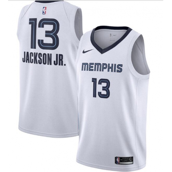 Men's Memphis Grizzlies #13 Jaren Jackson Jr. White Association Edition Stitched Jersey Men's Memphis Grizzlies #13 Jaren Jackson Jr. White Association Edition Stitched Jersey