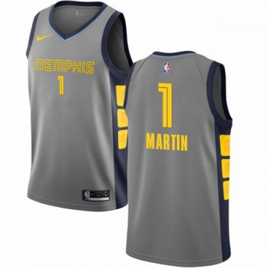 Mens Nike Memphis Grizzlies 1 Jarell Martin Swingman Gray NBA Jersey City Edition Mens Nike Memphis Grizzlies 1 Jarell Martin Swingman Gray NBA Jersey City Edition