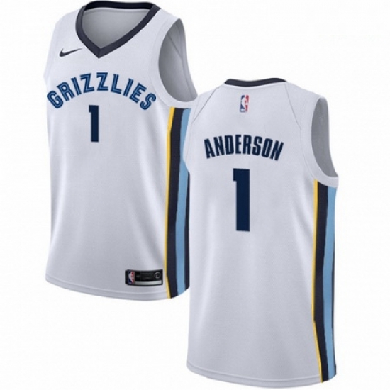 Mens Nike Memphis Grizzlies 1 Kyle Anderson Swingman White NBA Jersey Association Edition Mens Nike Memphis Grizzlies 1 Kyle Anderson Swingman White NBA Jersey Association Edition