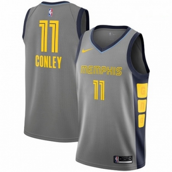 Mens Nike Memphis Grizzlies 11 Mike Conley Swingman Gray NBA Jersey City Edition Mens Nike Memphis Grizzlies 11 Mike Conley Swingman Gray NBA Jersey City Edition