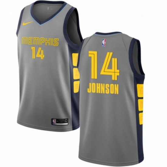 Mens Nike Memphis Grizzlies 14 Brice Johnson Swingman Gray NBA Jersey City Edition Mens Nike Memphis Grizzlies 14 Brice Johnson Swingman Gray NBA Jersey City Edition
