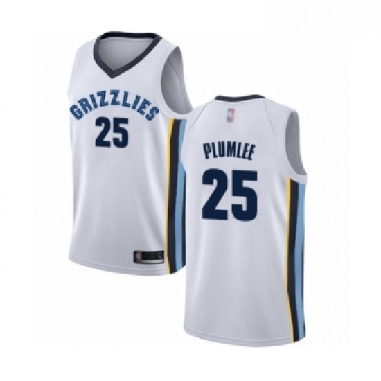 Womens Memphis Grizzlies 25 Miles Plumlee Authentic White Basketball Jersey Association Edition Womens Memphis Grizzlies 25 Miles Plumlee Authentic White Basketball Jersey Association Edition