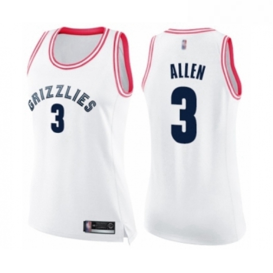 Womens Memphis Grizzlies 3 Grayson Allen Swingman White Pink Fashion Basketball Jersey Womens Memphis Grizzlies 3 Grayson Allen Swingman White Pink Fashion Basketball Jersey