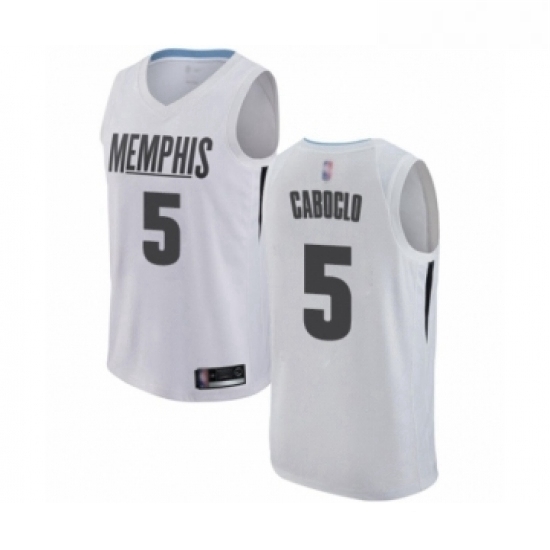 Womens Memphis Grizzlies 5 Bruno Caboclo Swingman White Basketball Jersey City Edition Womens Memphis Grizzlies 5 Bruno Caboclo Swingman White Basketball Jersey City Edition