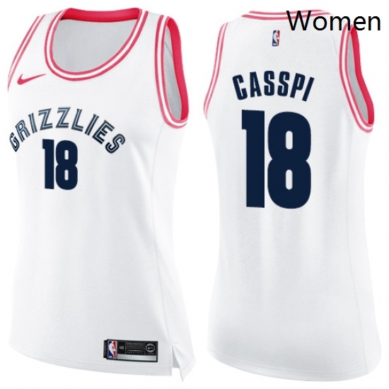 Womens Nike Memphis Grizzlies 18 Omri Casspi Swingman White Pink Fashion NBA Jersey Womens Nike Memphis Grizzlies 18 Omri Casspi Swingman White Pink Fashion NBA Jersey