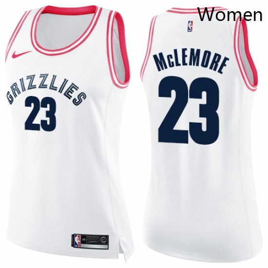 Womens Nike Memphis Grizzlies 23 Ben McLemore Swingman WhitePink Fashion NBA Jersey Womens Nike Memphis Grizzlies 23 Ben McLemore Swingman WhitePink Fashion NBA Jersey