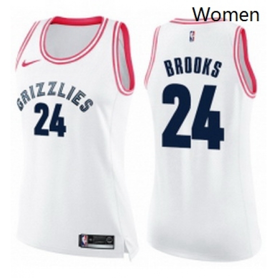 Womens Nike Memphis Grizzlies 24 Dillon Brooks Swingman WhitePink Fashion NBA Jersey Womens Nike Memphis Grizzlies 24 Dillon Brooks Swingman WhitePink Fashion NBA Jersey