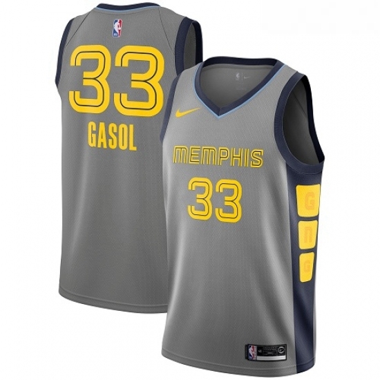 Womens Nike Memphis Grizzlies 33 Marc Gasol Swingman Gray NBA Jersey City Edition Womens Nike Memphis Grizzlies 33 Marc Gasol Swingman Gray NBA Jersey City Edition