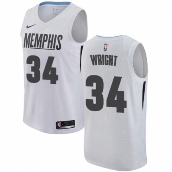 Womens Nike Memphis Grizzlies 34 Brandan Wright Swingman White NBA Jersey City Edition Womens Nike Memphis Grizzlies 34 Brandan Wright Swingman White NBA Jersey City Edition
