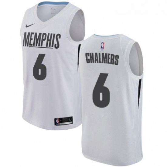 Womens Nike Memphis Grizzlies 6 Mario Chalmers Swingman White NBA Jersey City Edition Womens Nike Memphis Grizzlies 6 Mario Chalmers Swingman White NBA Jersey City Edition