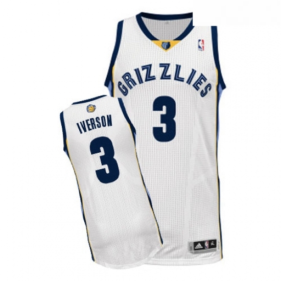 Youth Adidas Memphis Grizzlies 3 Allen Iverson Authentic White Home NBA Jersey Youth Adidas Memphis Grizzlies 3 Allen Iverson Authentic White Home NBA Jersey