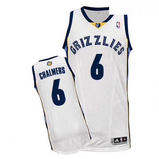 Youth Adidas Memphis Grizzlies 6 Mario Chalmers Authentic White Home NBA Jersey Youth Adidas Memphis Grizzlies 6 Mario Chalmers Authentic White Home NBA Jersey