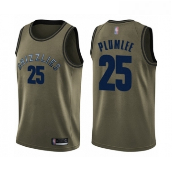 Youth Memphis Grizzlies 25 Miles Plumlee Swingman Green Salute to Service Basketball Jersey Youth Memphis Grizzlies 25 Miles Plumlee Swingman Green Salute to Service Basketball Jersey
