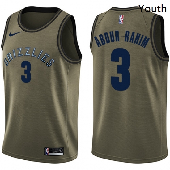 Youth Nike Memphis Grizzlies 3 Shareef Abdur Rahim Swingman Green Salute to Service NBA Jersey Youth Nike Memphis Grizzlies 3 Shareef Abdur Rahim Swingman Green Salute to Service NBA Jersey