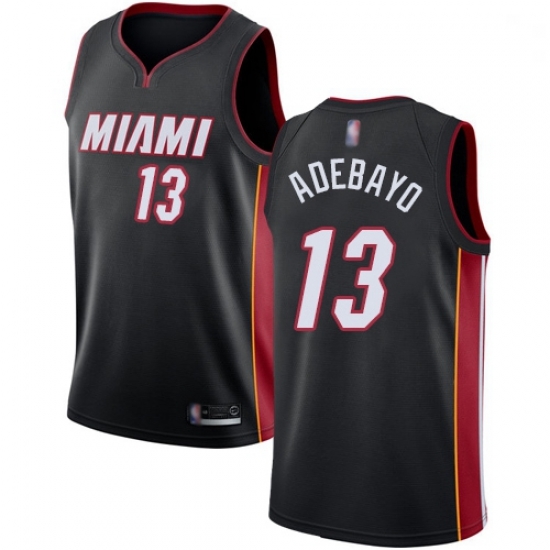 Heat 13 Bam Adebayo Black Basketball Swingman Icon Edition Jersey Heat 13 Bam Adebayo Black Basketball Swingman Icon Edition Jersey