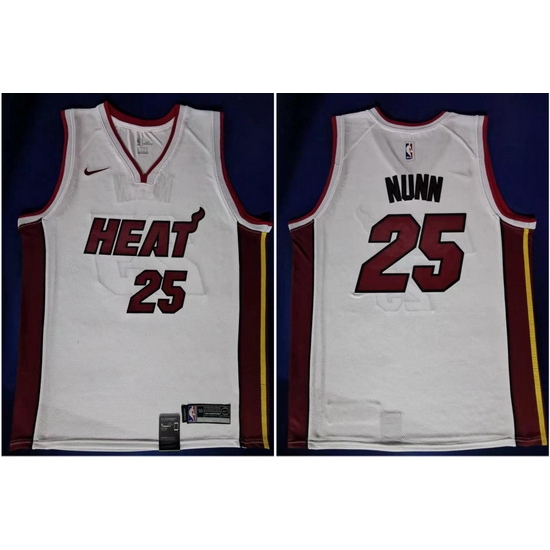 Heat 25 Kendrick Nunn White Nike Swingman Jersey Heat 25 Kendrick Nunn White Nike Swingman Jersey