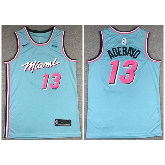 Men Miami Heat 13 Bam Adebayo Light Blue Nike City Edition Swingman Jersey Men Miami Heat 13 Bam Adebayo Light Blue Nike City Edition Swingman Jersey