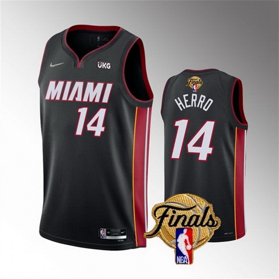 Men Miami Heat 14 Tyler Herro Black 2023 Finals Icon Edition Stitched Basketball Jersey Men Miami Heat 14 Tyler Herro Black 2023 Finals Icon Edition Stitched Basketball Jersey