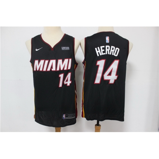 Men Miami Heat 14 Tyler Herro Black Nike Swingman Jersey Men Miami Heat 14 Tyler Herro Black Nike Swingman Jersey