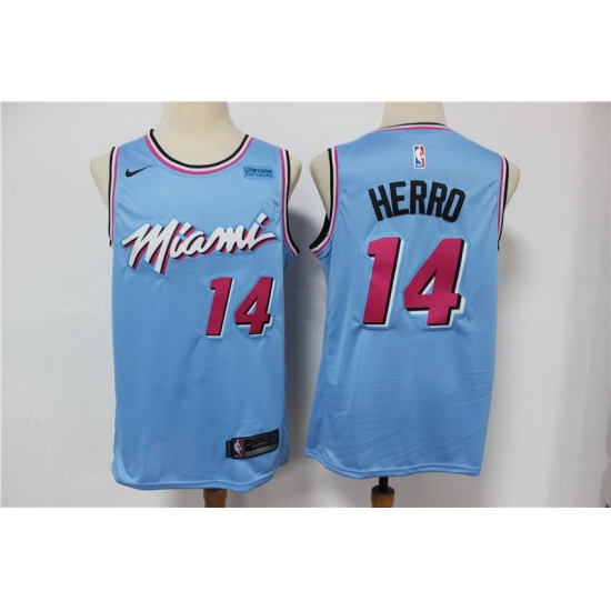 Men Miami Heat 14 Tyler Herro Light Blue Nike 2020 City Edition Swingman Jersey Men Miami Heat 14 Tyler Herro Light Blue Nike 2020 City Edition Swingman Jersey