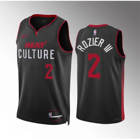 Men Miami Heat 2 Terry Rozier III Black 2023 24 City Edition Stitched Basketball Jersey Men Miami Heat 2 Terry Rozier III Black 2023 24 City Edition Stitched Basketball Jersey