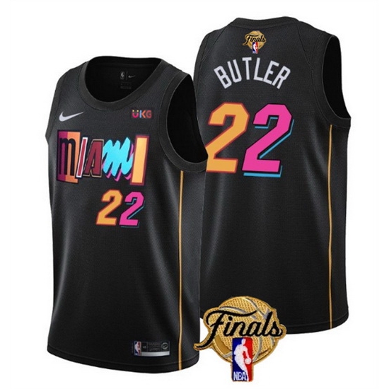 Men Miami Heat 22 Jimmy Butler Black 2023 Finals City Edition Stitched Basketball Jersey Men Miami Heat 22 Jimmy Butler Black 2023 Finals City Edition Stitched Basketball Jersey