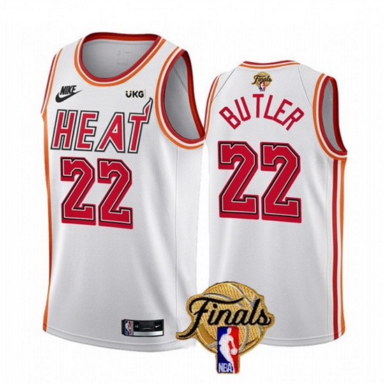 Men Miami Heat 22 Jimmy Butler White 2023 Finals Classic Edition Stitched Basketball Jersey Men Miami Heat 22 Jimmy Butler White 2023 Finals Classic Edition Stitched Basketball Jersey