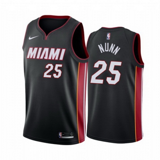 Men Miami Heat 25 Kendrick Nunn Red Statement Black Jersey Men Miami Heat 25 Kendrick Nunn Red Statement Black Jersey