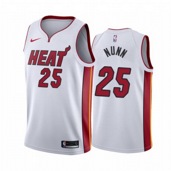 Men Miami Heat 25 Kendrick Nunn Red Statement White Jersey Men Miami Heat 25 Kendrick Nunn Red Statement White Jersey