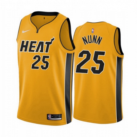 Men Miami Heat 25 Kendrick Nunn Yellow NBA Swingman 2020 21 Earned Edition Jersey Men Miami Heat 25 Kendrick Nunn Yellow NBA Swingman 2020 21 Earned Edition Jersey