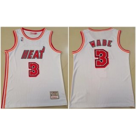 Men Miami Heat 3 Dwyane Wade Throwback Stitched Basketball Jersey Men Miami Heat 3 Dwyane Wade Throwback Stitched Basketball Jersey