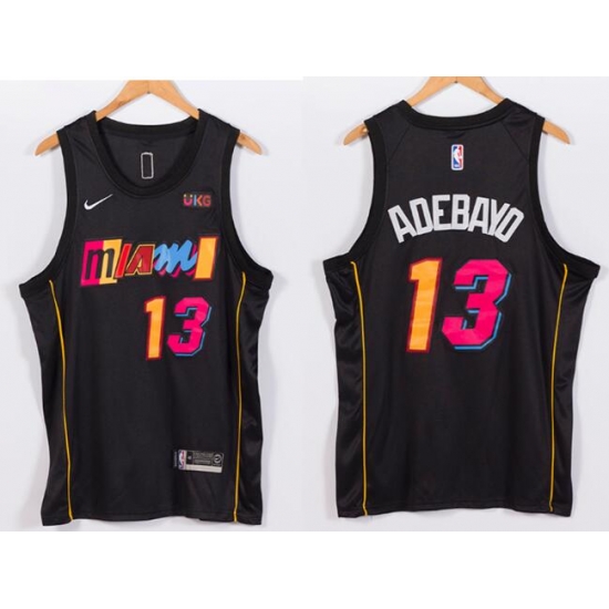 Men Nike Miami Heat 13 Bam Adebayo NBA Swingman 2021 New City Edition Jersey Men Nike Miami Heat 13 Bam Adebayo NBA Swingman 2021 New City Edition Jersey