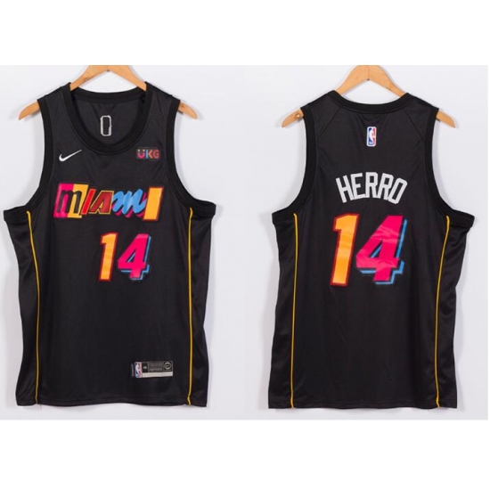 Men Nike Miami Heat 14 Tyler Herro NBA Swingman 2021 New City Edition Jersey Men Nike Miami Heat 14 Tyler Herro NBA Swingman 2021 New City Edition Jersey