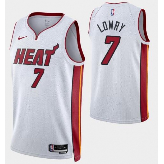 Men Nike Miami Heat 7 Kyle Lowry White NBA Swingman Statement Edition Jersey Men Nike Miami Heat 7 Kyle Lowry White NBA Swingman Statement Edition Jersey