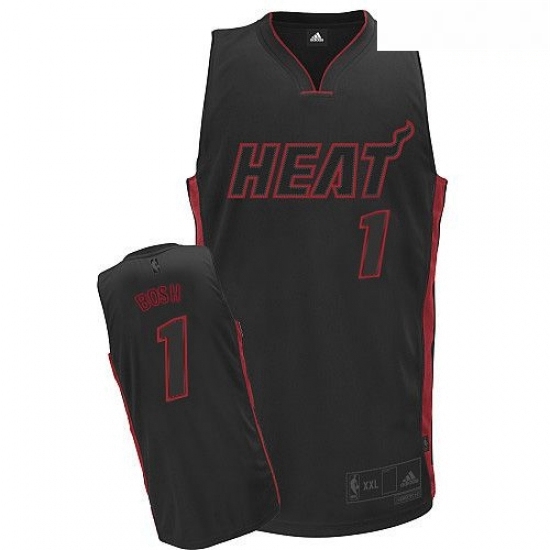 Mens Adidas Miami Heat 1 Chris Bosh Authentic Black BlackRed No NBA Jersey Mens Adidas Miami Heat 1 Chris Bosh Authentic Black BlackRed No NBA Jersey
