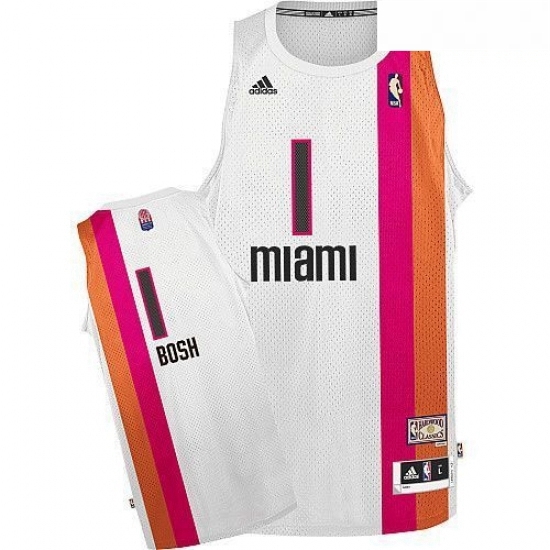 Mens Adidas Miami Heat 1 Chris Bosh Swingman White ABA Hardwood Classic NBA Jersey Mens Adidas Miami Heat 1 Chris Bosh Swingman White ABA Hardwood Classic NBA Jersey