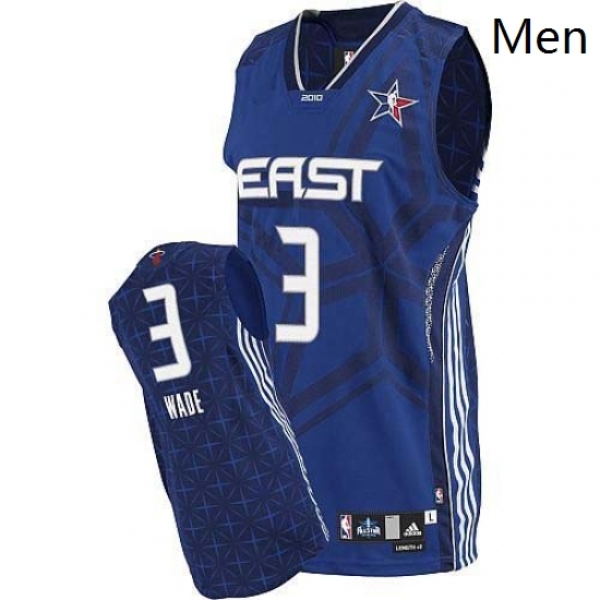 Mens Adidas Miami Heat 3 Dwyane Wade Authentic Blue 2010 All Star NBA Jersey Mens Adidas Miami Heat 3 Dwyane Wade Authentic Blue 2010 All Star NBA Jersey