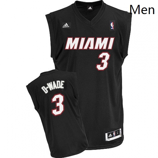 Mens Adidas Miami Heat 3 Dwyane Wade Swingman Black D WADE Fashion NBA Jersey Mens Adidas Miami Heat 3 Dwyane Wade Swingman Black D WADE Fashion NBA Jersey