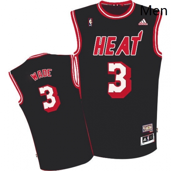Mens Adidas Miami Heat 3 Dwyane Wade Swingman Black Hardwood Classics Nights NBA Jersey Mens Adidas Miami Heat 3 Dwyane Wade Swingman Black Hardwood Classics Nights NBA Jersey