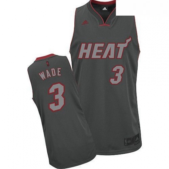 Mens Adidas Miami Heat 3 Dwyane Wade Swingman Grey Graystone Fashion NBA Jersey Mens Adidas Miami Heat 3 Dwyane Wade Swingman Grey Graystone Fashion NBA Jersey